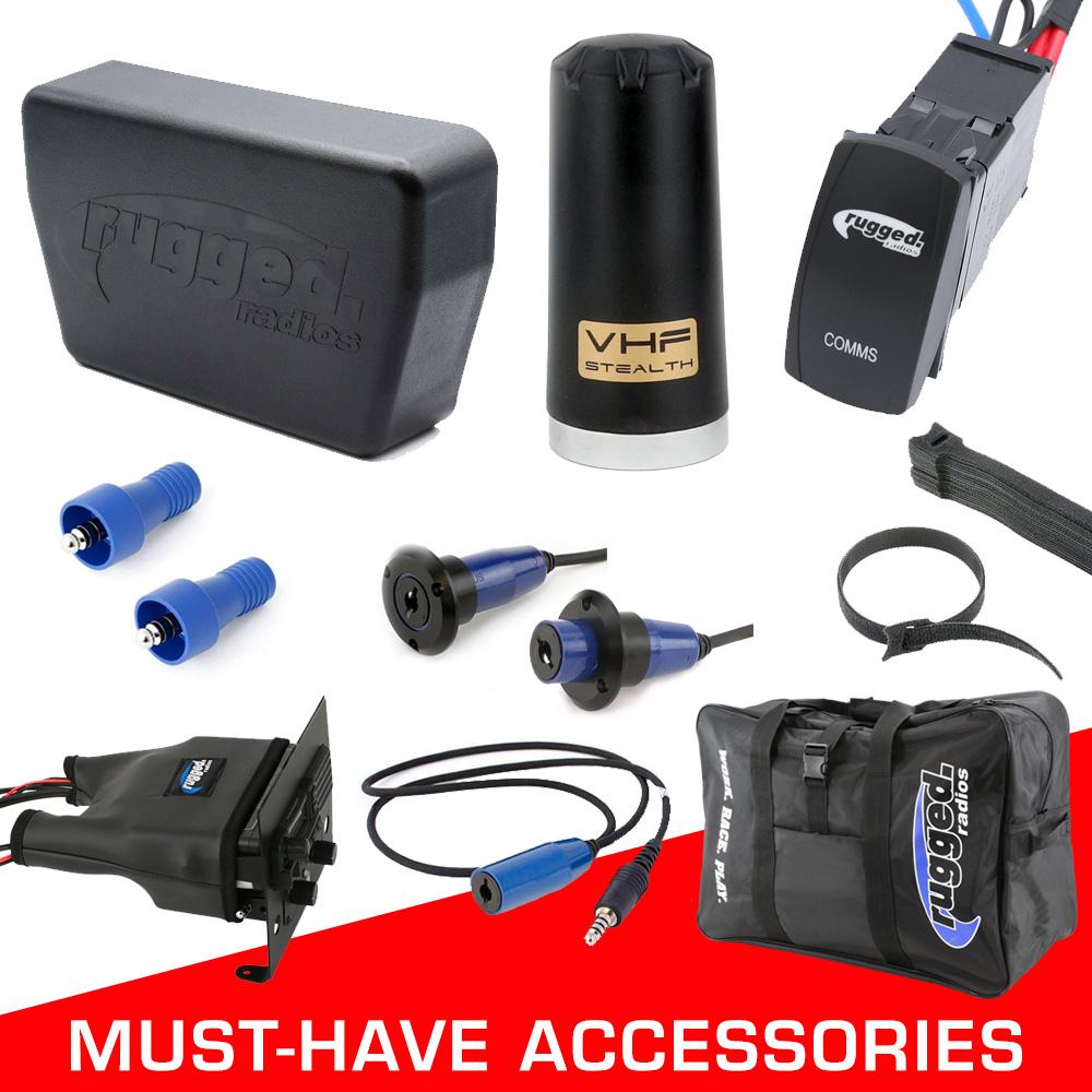 ALPHA ACCESSORY KIT FOR UTV/SXS - WITH INTERCOM EXTENSION CABLES (FOR HELMET KITS)