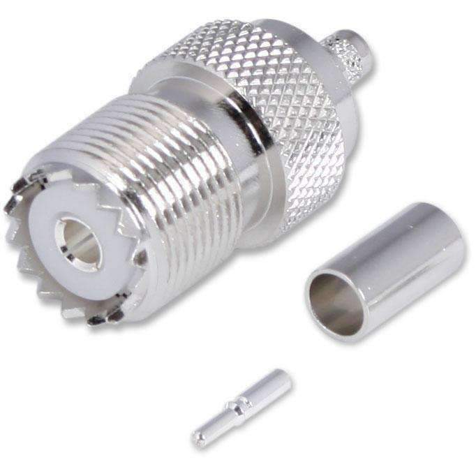 CRIMP ON FEMALE UHF ANTENNA CONNECTOR
