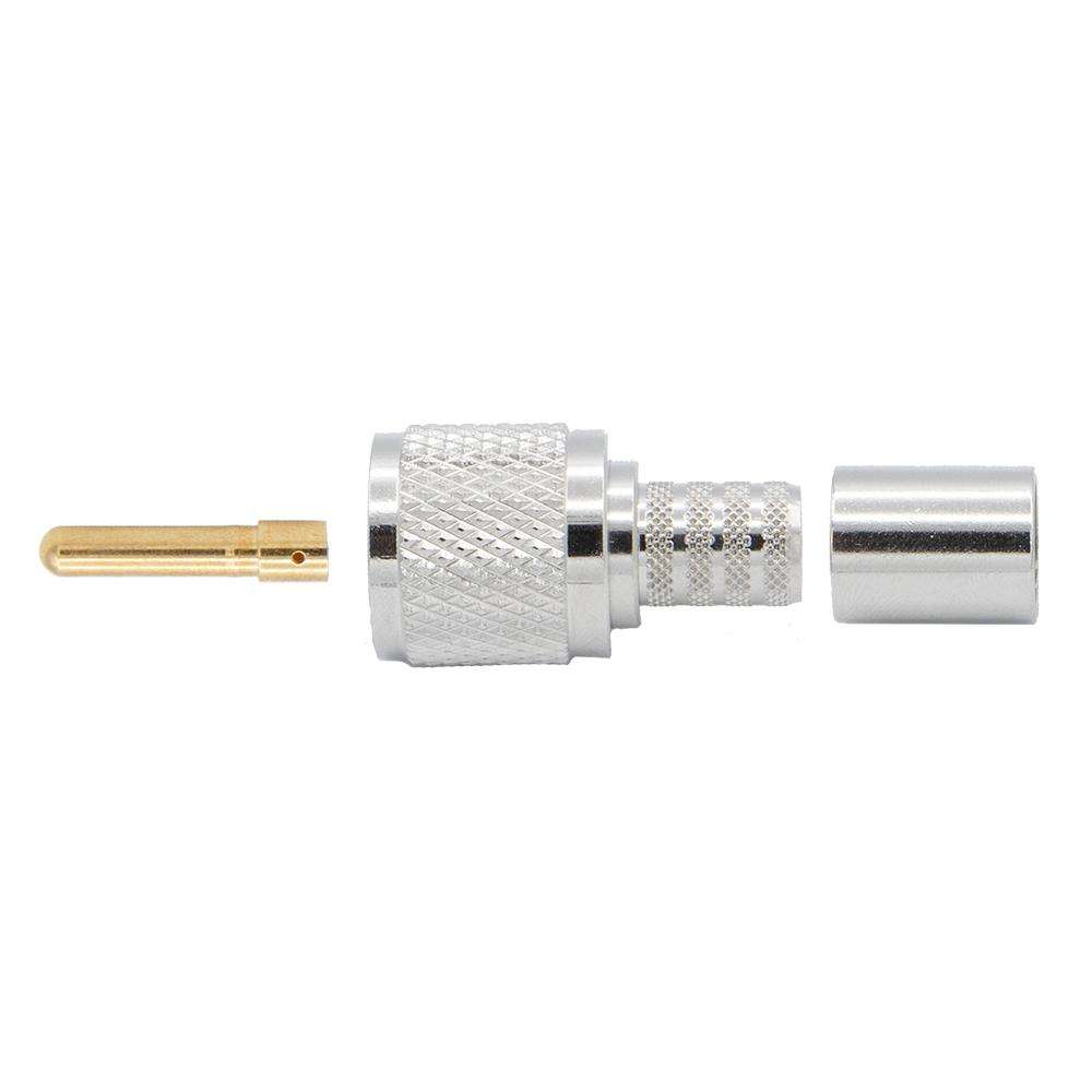 CRIMP-ON MALE PL259 UHF CONNECTOR FOR RUGGED LMR400-UF CABLE