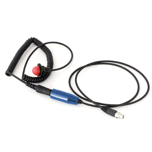 Rugged Radios PTT-HM-SC-12 HOLE MOUNT PUSH TO TALK CABLE (PTT) WITH 12 STRAIGHT CORD FOR INTERCOMS main image 0