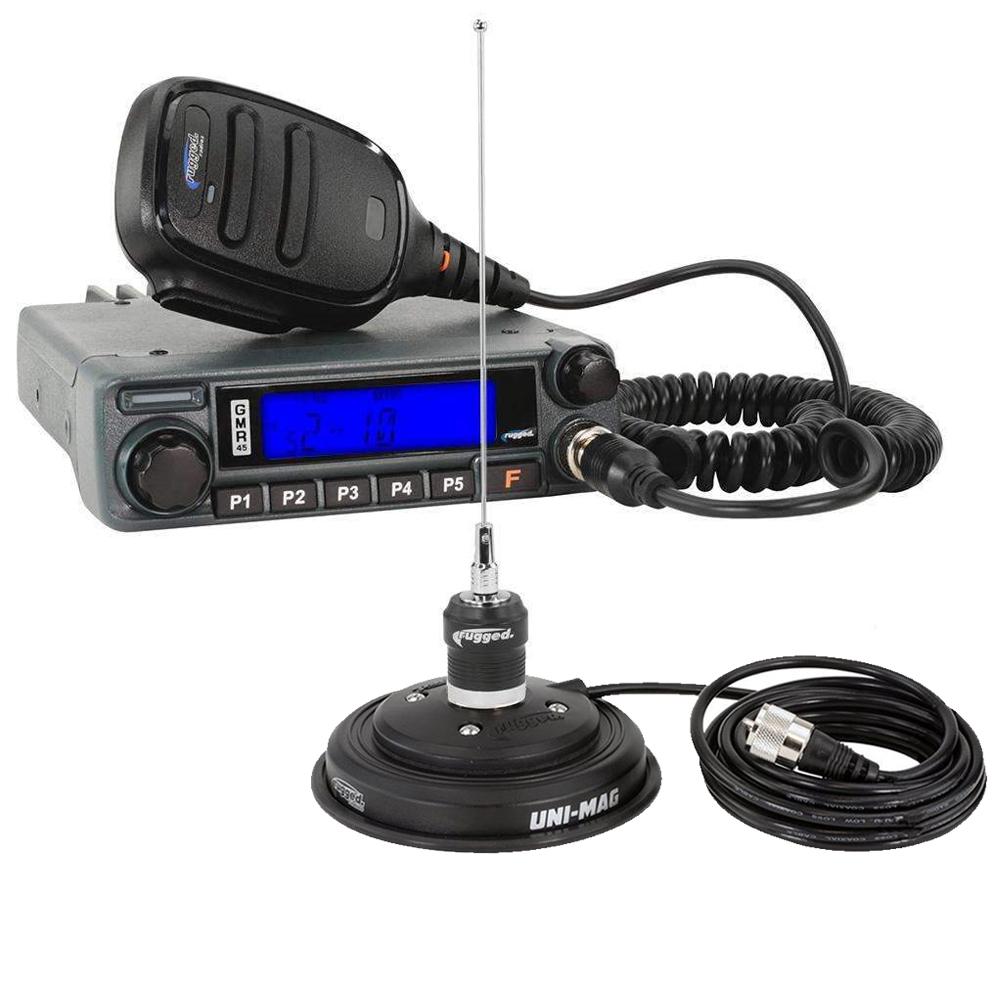 GMRS 45 WATT MOBILE RADIO KIT WITH ANTENNA AND UNI-MAG MOUNT