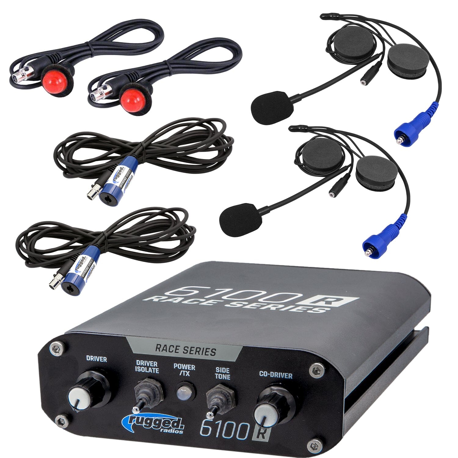 RRP6100 2 PERSON RACE INTERCOM SYSTEM WITH HELMET KITS (NO DIGITAL SPEECH PROCESSOR INSTALLED)