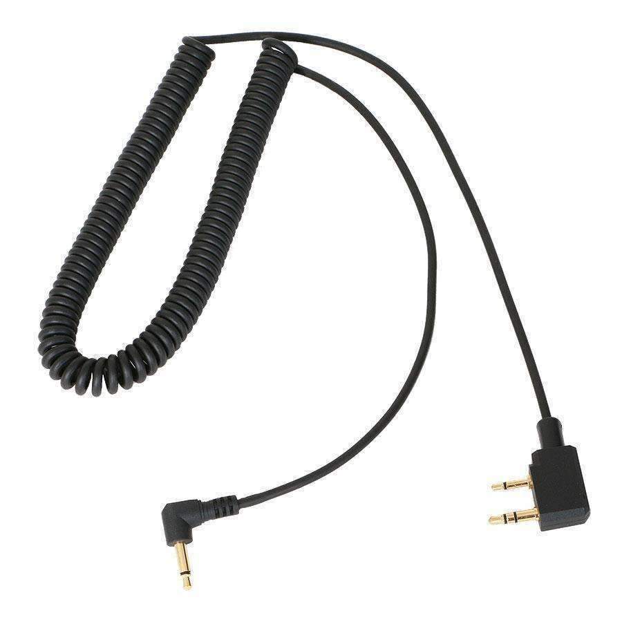 LISTEN ONLY RADIO TO HEADSET COIL CORD FOR RUGGED RH5R & KENWOOD RADIOS