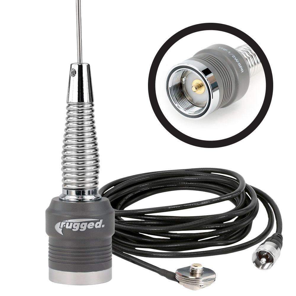 VHF ANTENNA KIT WITH 1/2 WAVE NO GROUND PLANE (NGP) ANTENNA & NMO MOUNT