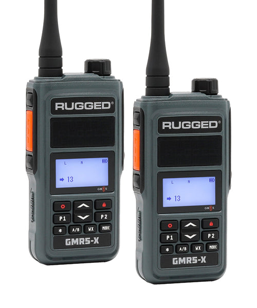GMR5-X - 5W GMRS Handheld Radio - Waterproof with XL Battery - 2 Pack