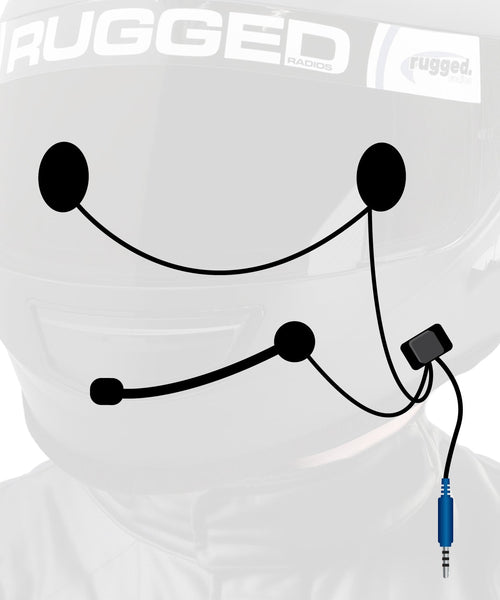 SUPER SPORT Wired Helmet Kit with Alpha Audio Speakers and Mic