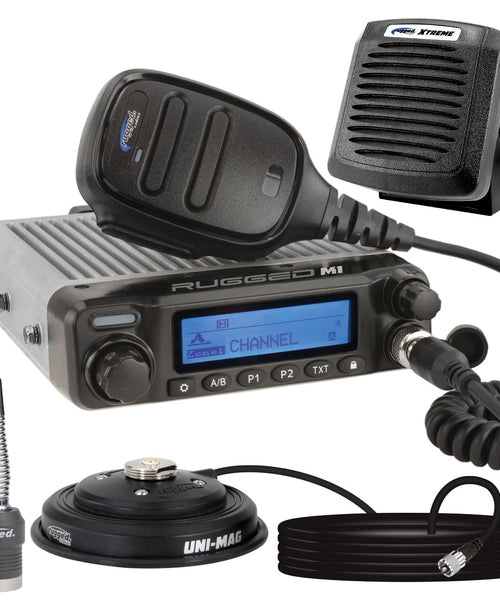 Radio Kit Plus - M1 RACE SERIES - High Power Waterproof Business Band Mobile Radio Kit with External Speaker