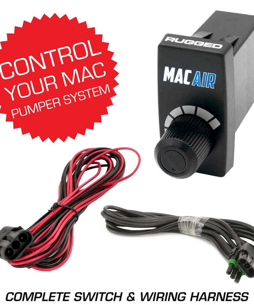 Rocker Switch Variable Speed Controller (VSC) for MAC Helmet Air Pumper - Complete Switch & Wiring Harness