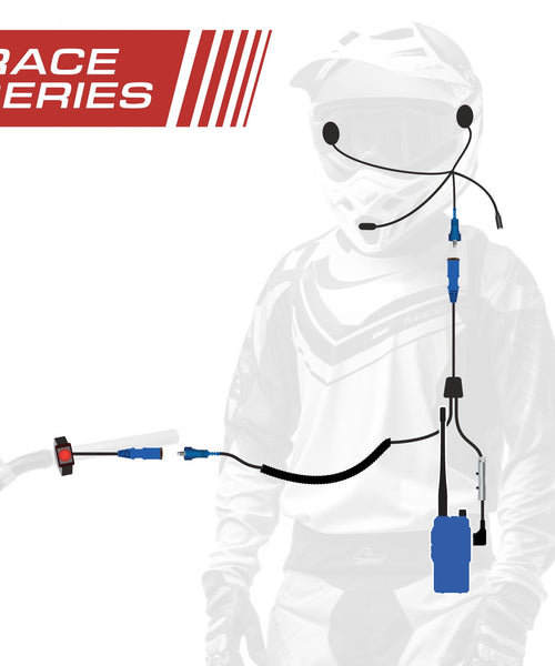 RACE SERIES Complete Motorcycle Communication Kit with OFFROAD Cables and R1 Radio