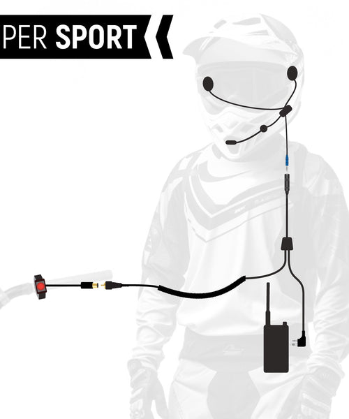 SUPER SPORT Complete Motorcycle Communication Kit with Lightweight SPORT Cables