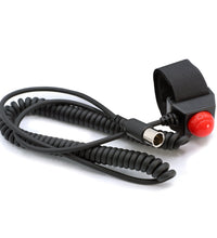 Velcro Mount Steering Wheel Push to Talk (PTT) with Coil Cord  for Car Harnesses