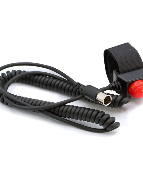 Velcro Mount Steering Wheel Push to Talk (PTT) with Coil Cord  for Car Harnesses