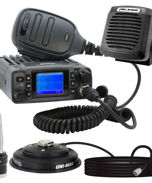 Radio Kit Plus - GMR25 Waterproof GMRS Mobile Radio Kit with External Speaker