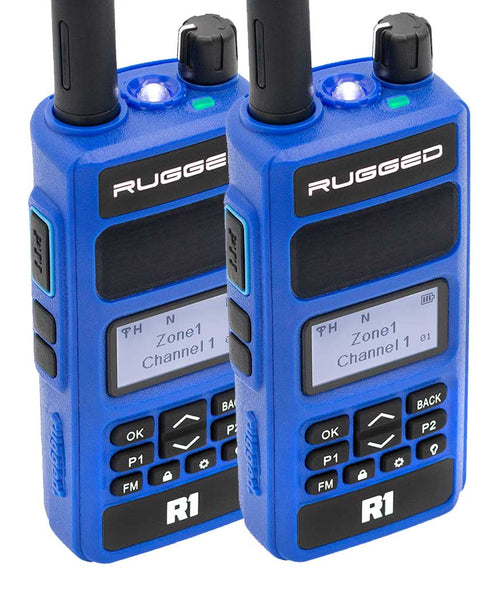 2 PACK - Rugged R1 - Business Band Two Way Handheld Radio - Digital and Analog