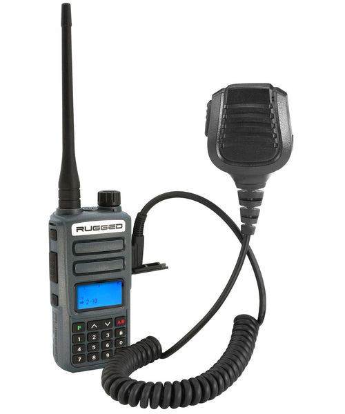 Rugged GMR2 PLUS - GMRS and FRS Two Way Handheld Radio with Hand Mic