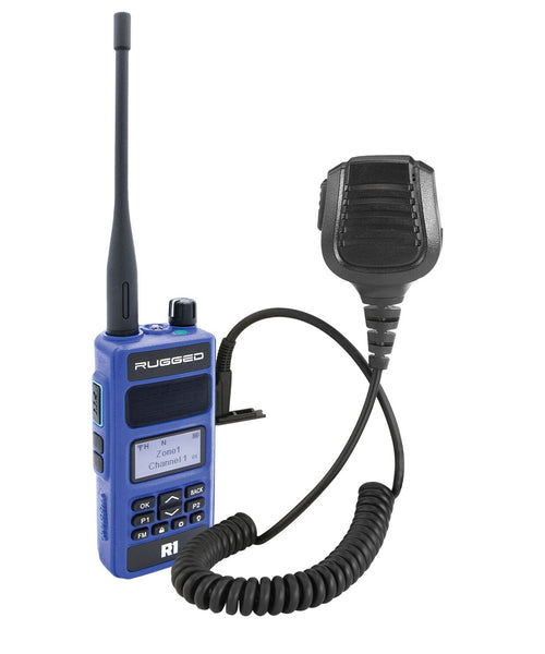 BUNDLE - Rugged R1 - Business Band Two Way Handheld Radio - with Hand Mic