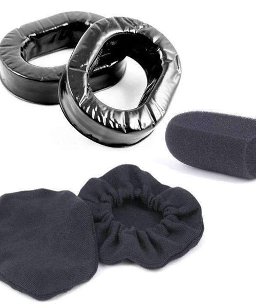 Gel Ear Seals Comfort Kit with Cloth Ear Covers & Mic Muff