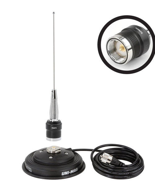 GMRS / UHF No Ground Plane (NGP) Whip Antenna Kit with Magnetic Mount