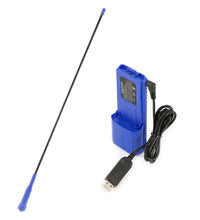 GO FURTHER BUNDLE - for V3 and RH5R Handheld Radios - Long Range Antenna , XL Battery , and USB Charging Cable