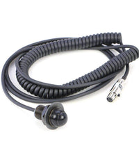 Hole Mount Steering Wheel Push to Talk Cable (PTT) with Coil Cord for Intercoms