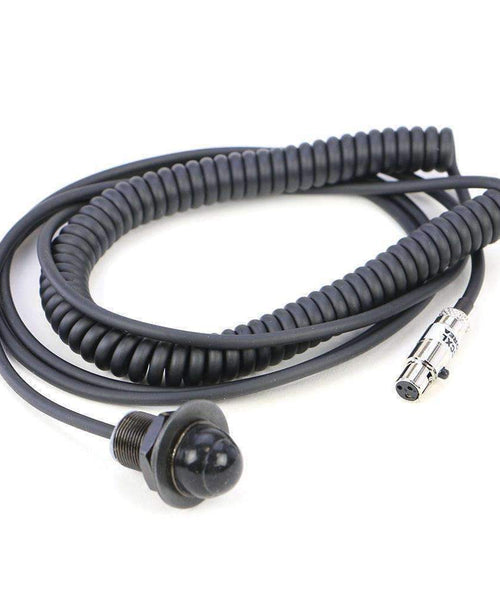 Hole Mount Steering Wheel Push to Talk Cable (PTT) with Coil Cord for Intercoms