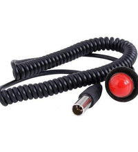 Hole Mount Steering Wheel Push to Talk (PTT) with Coil Cord  for Car Harnesses