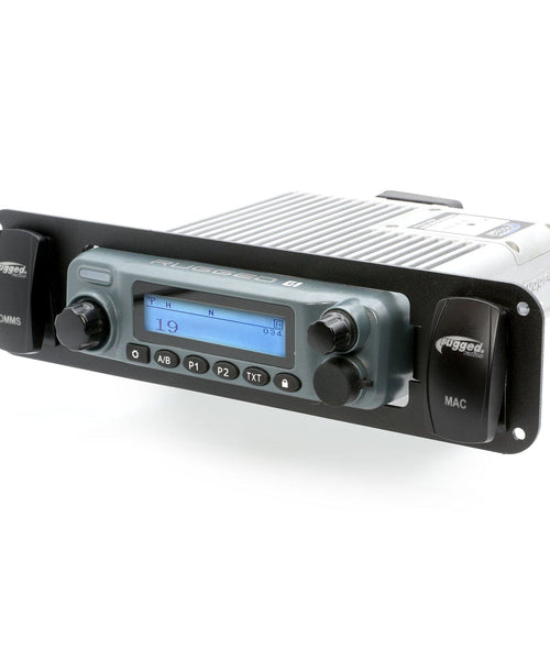 In-Dash Mount with Two Switch Holes for Rugged Radios