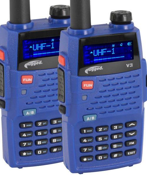 2 PACK - Rugged V3 - Business Band Two Way Handheld Radio - Analog Only