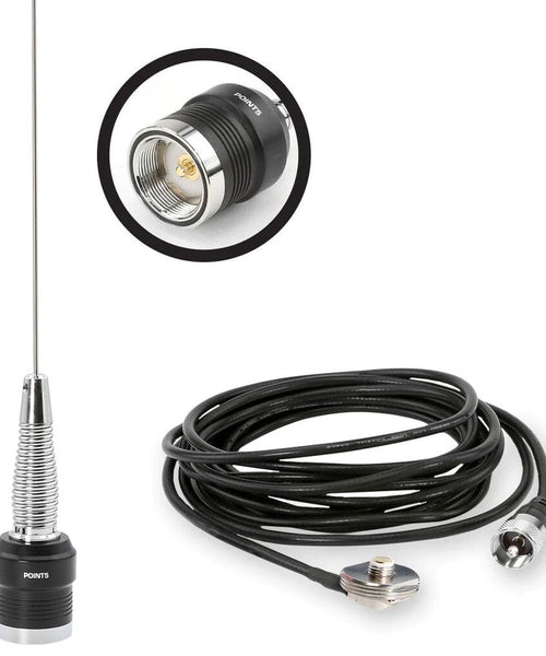 GMRS / UHF No Ground Plane (NGP) Whip Antenna Kit & NMO Mount