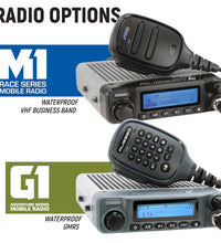 YXZ YAMAHA - DASH MOUNT - STX INTERCOM -G1 GMRS MOBILE RADIO AND OVER THE HEAD HEADSETS