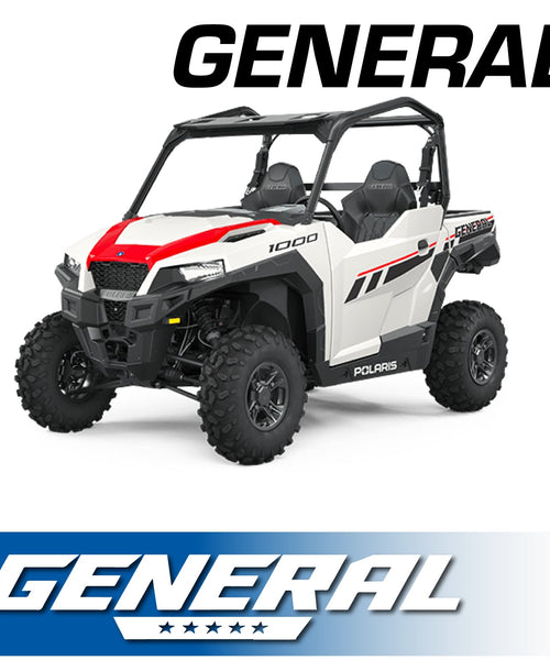 POLARIS GENERAL - DASH MOUNT - STX INTERCOM - G1 GMRS MOBILE RADIO AND ALPHA BASS BEHIND THE HEAD HEADSETS