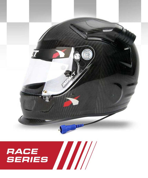 IMPACT CARBON FIBER OS20 RACE OFFSET AIR HELMET WIRED OFFROAD (X-LARGE)