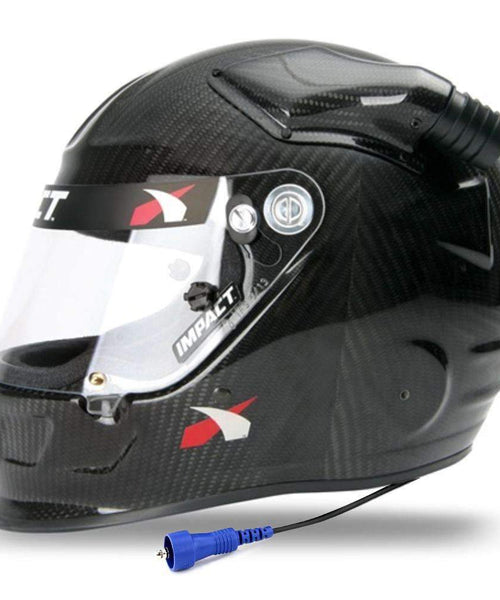 IMPACT CARBON FIBER OS20 RACE OFFSET AIR HELMET WIRED OFFROAD (X-LARGE)