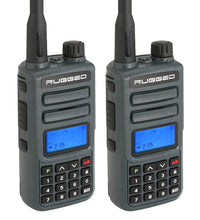 2 PACK - GMR2 HANDHELD GMRS FRS RADIO PAIR - BY RUGGED RADIOS - GREY