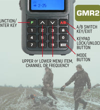 2 PACK - GMR2 HANDHELD GMRS FRS RADIO PAIR - BY RUGGED RADIOS - GREY