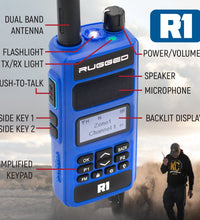 2 PACK - R1 BUSINESS BAND DIGITAL ANALOG HANDHELD RADIO - BY RUGGED RADIOS