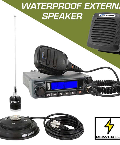 ADVENTURE RADIO KIT - GMR45 POWERFUL GMRS MOBILE RADIO KIT AND EXTERNAL SPEAKER