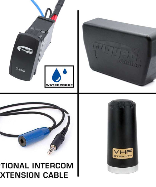 ALPHA ACCESSORY KIT FOR UTV/SXS - WITH INTERCOM EXTENSION CABLES (FOR HELMET KITS)