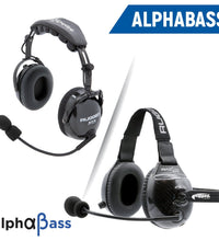 ALPHABASS CARBON FIBER HEADSET FOR STEREO AND OFFROAD INTERCOS (BTH) BEHIND THE HEAD