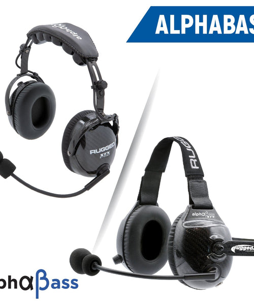 ALPHABASS CARBON FIBER HEADSET FOR STEREO AND OFFROAD INTERCOMS (OTH) OVER THE HEAD