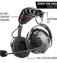 ALPHABASS CARBON FIBER HEADSET FOR STEREO AND OFFROAD INTERCOMS (OTH) OVER THE HEAD