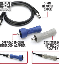 ALPHABASS CARBON FIBER HEADSET FOR STEREO AND OFFROAD INTERCOS (BTH) BEHIND THE HEAD
