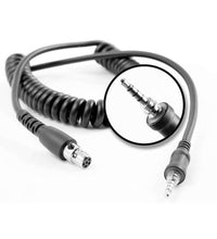 RADIO TO HEADSET COIL CORD FOR BOLT-ON 2-PIN ICOM RADIOS