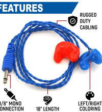 CHALLENGER SEMI-CUSTOM MOLDED EAR BUD SPEAKERS WITH 1/8" MONO PLUG