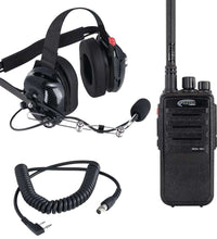 RDH 5 WATT UHF DIGITAL HANDHELD RADIO CREW CHIEF OR SPOTTER KIT WITH CARBON FIBER HEADSET