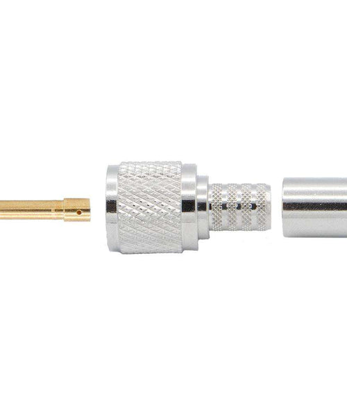 CRIMP-ON MALE PL259 UHF CONNECTOR FOR RUGGED LMR400-UF CABLE