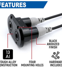 DUAL HEADSET / HELMET STX STEREO JACK FLUSH MOUNT