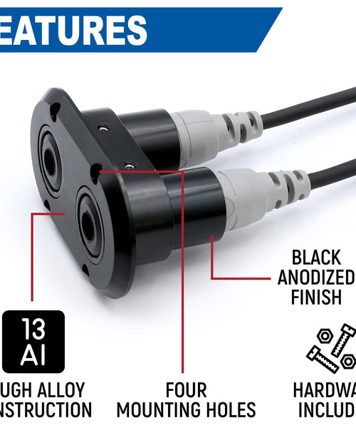 DUAL HEADSET / HELMET STX STEREO JACK FLUSH MOUNT