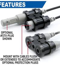 DUAL HEADSET OR HELMET STX STEREO JACK - BAR MOUNT