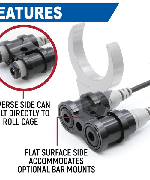 DUAL HEADSET OR HELMET STX STEREO JACK - BAR MOUNT